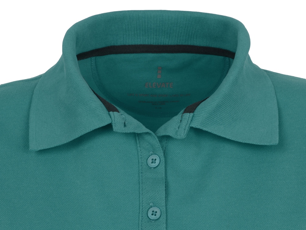 Calgary женская футболка-поло с коротким рукавом, аква-3