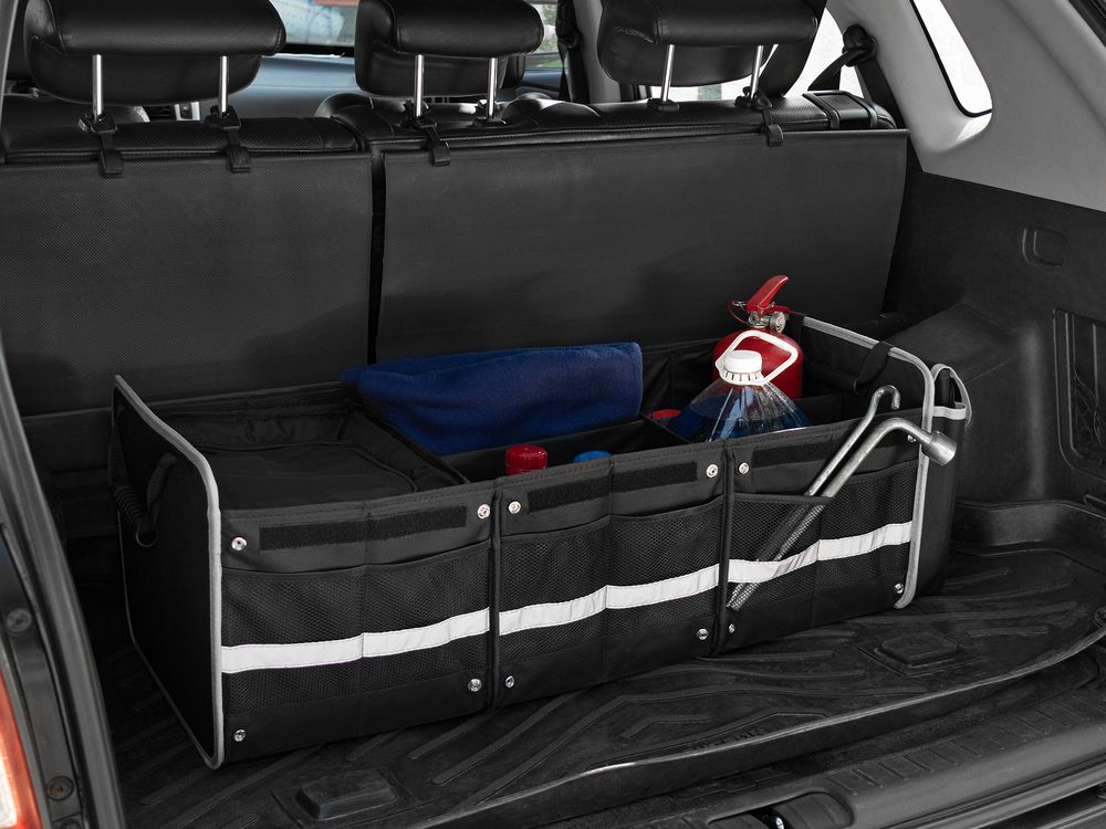 Органайзер в багажник с сумкой-холодильником Arranger, черный с серым-3