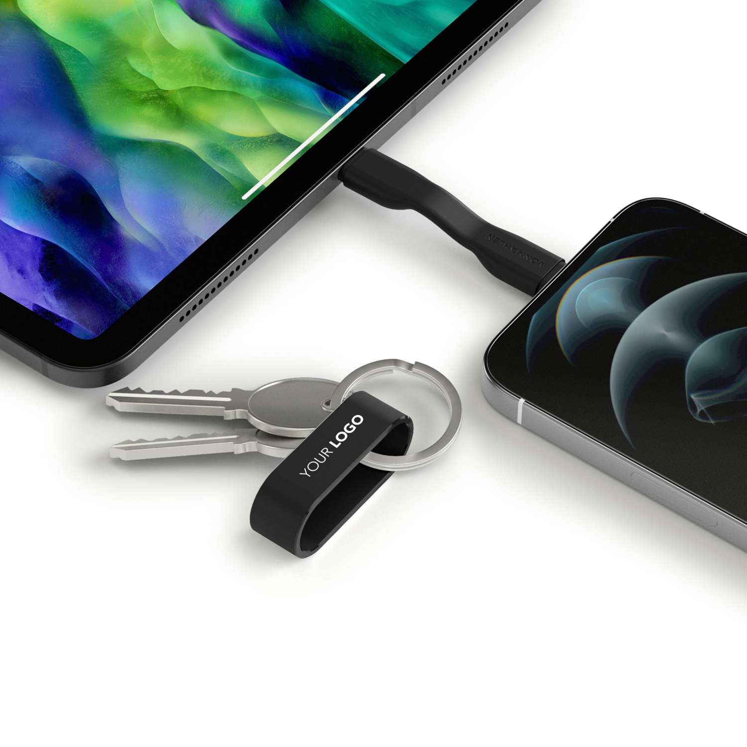 Кабель-брелок для быстрой зарядки Zweins C, черный-9