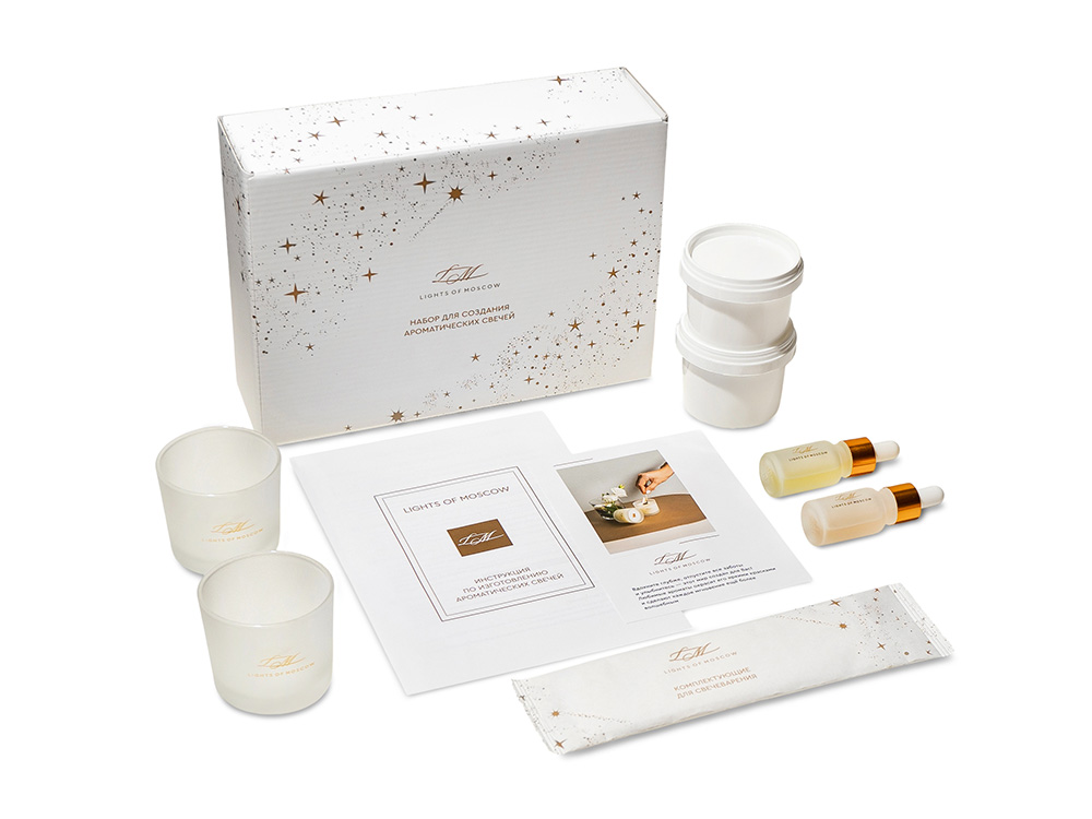 Набор для создания 2-х ароматических свечей: имбирный пряник, рождественская елка-1