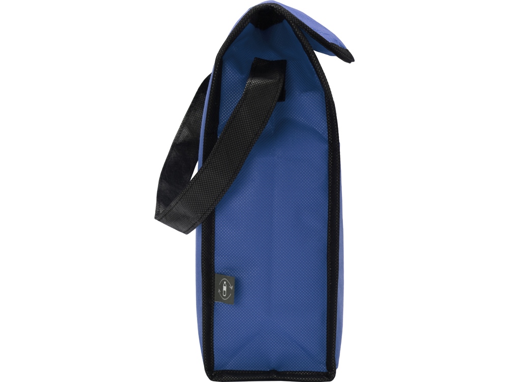 Сумка-холодильник Reviver на липучке из нетканого переработанного материала, синий-8