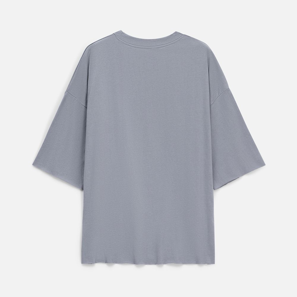 Футболка унисекс оверсайз T1, серая-9