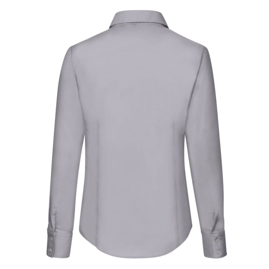 Рубашка женская LONG SLEEVE OXFORD SHIRT LADY-FIT 135, серый-1