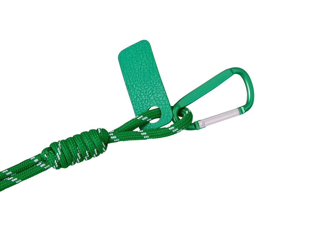 Брелок-веревочка на карабине Trinket, зеленый-1