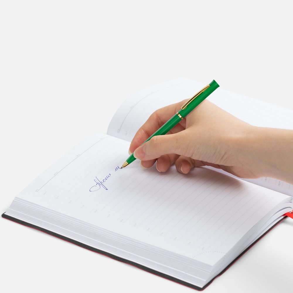 Ручка шариковая Euro Gold, зеленая-2