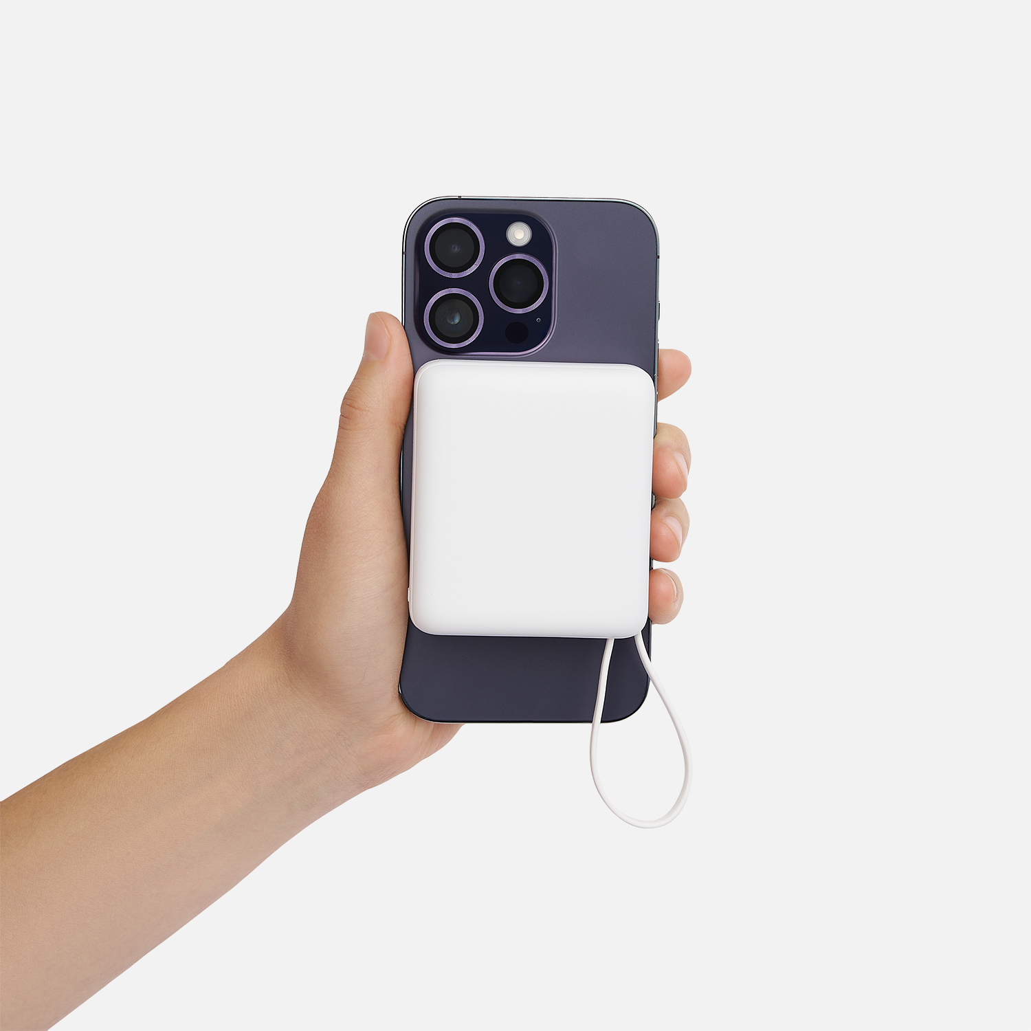 Внешний аккумулятор с подсветкой Риттер PD (Ritter PD) 10000mAh с функцией беспроводной зарядки 15W, белый-9