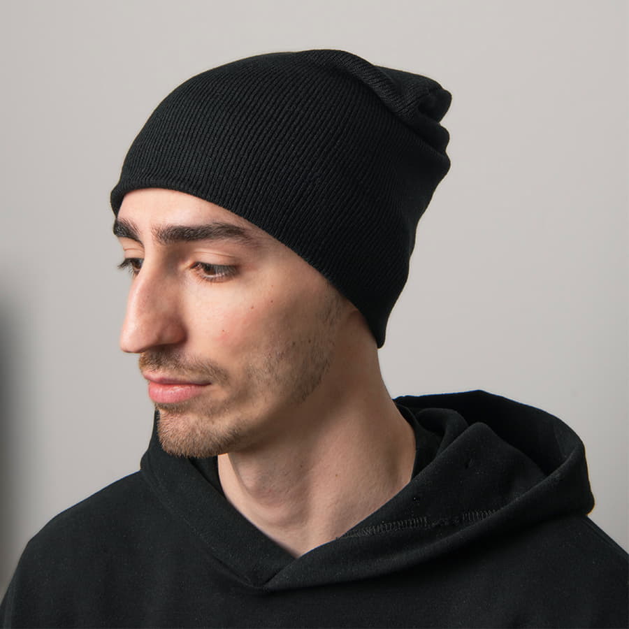 Шапка вязаная двойная ESSENTIAL, черный-4