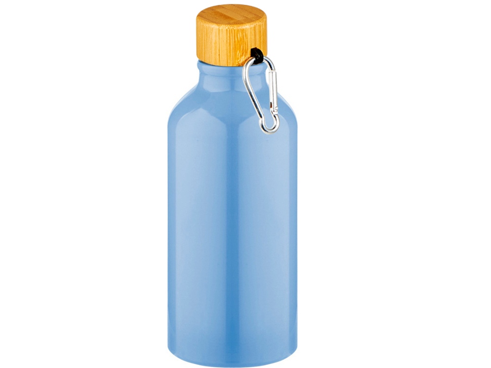 Бутылка Hip S Bamboo с карабином 400мл, светло-синий-1