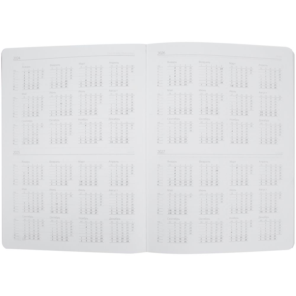 Еженедельник Lucky, недатированный, серый-2