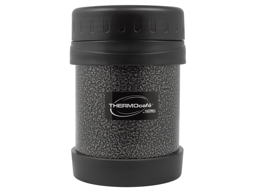 Термос из нерж. стали для еды тм ThermoCafe HAMJNL-350FJ Hammertone Coating, 0.35L, серый-0