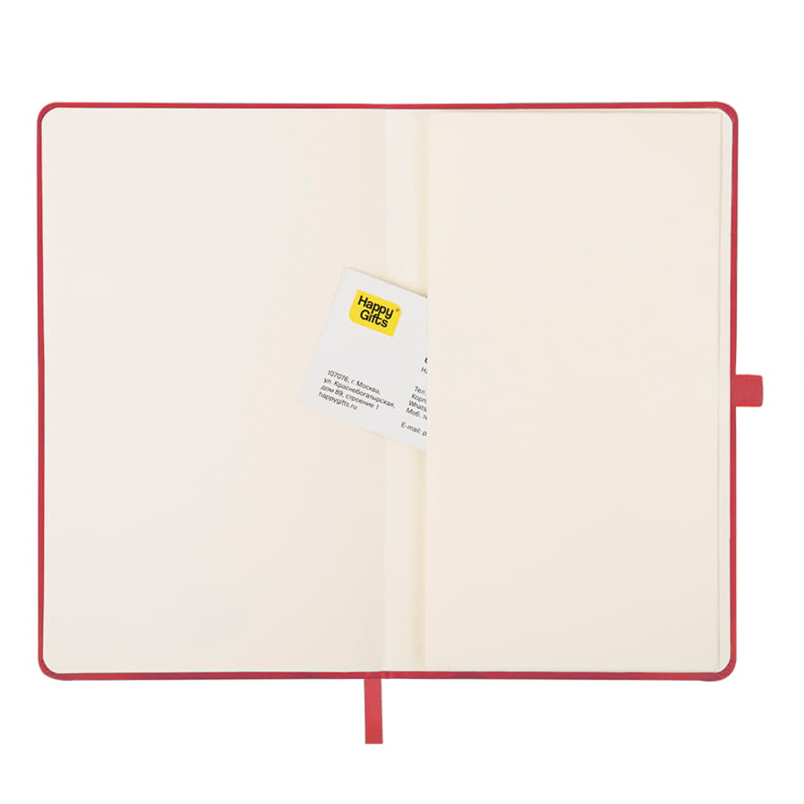 Ежедневник недатированный HAMILTON, A5, алый, кремовый блок, красный-1