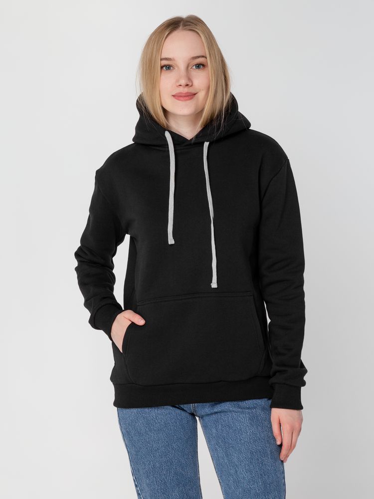 Толстовка с капюшоном Unit Kirenga Heavy, черная-4