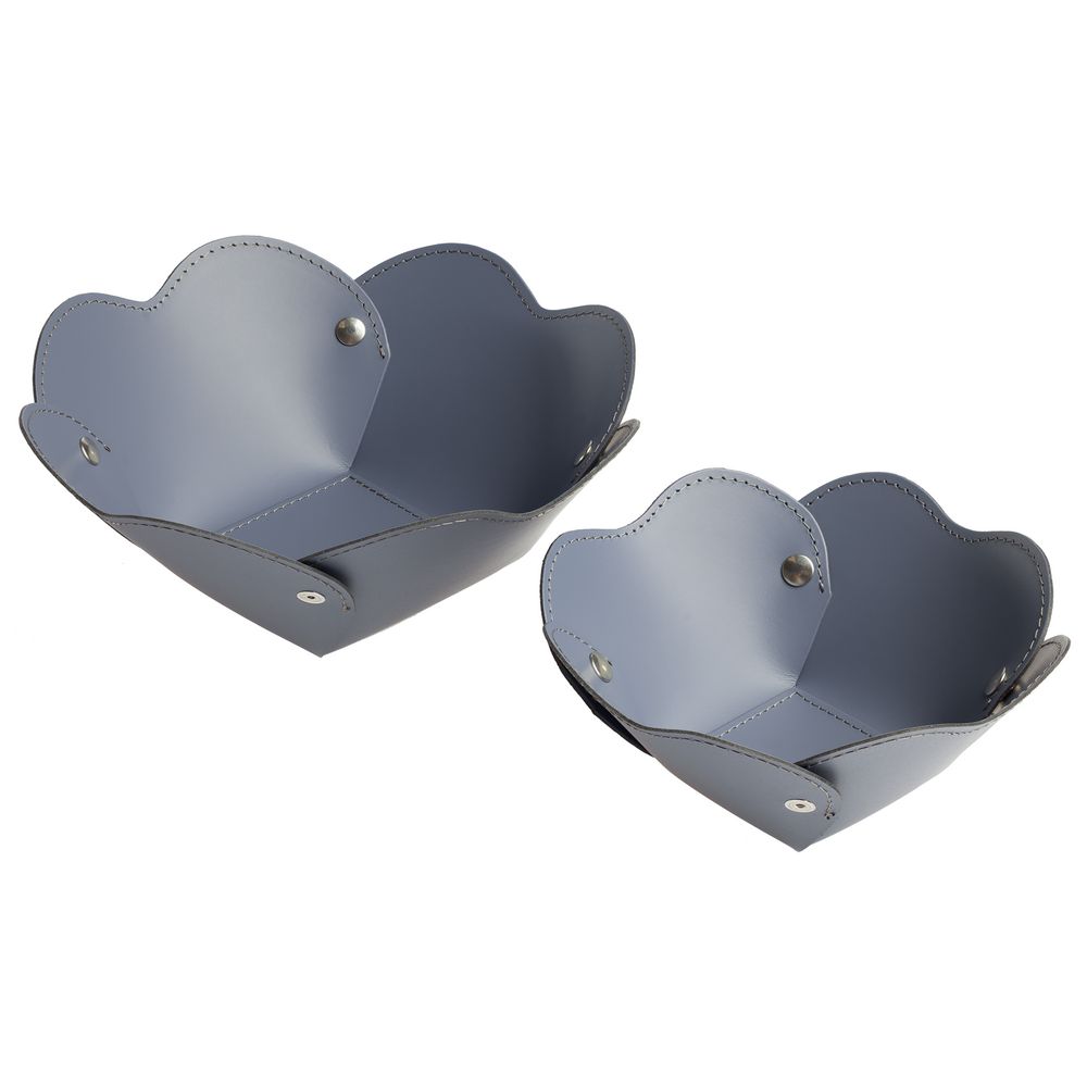 Корзина Corona, большая, серо-голубая-3