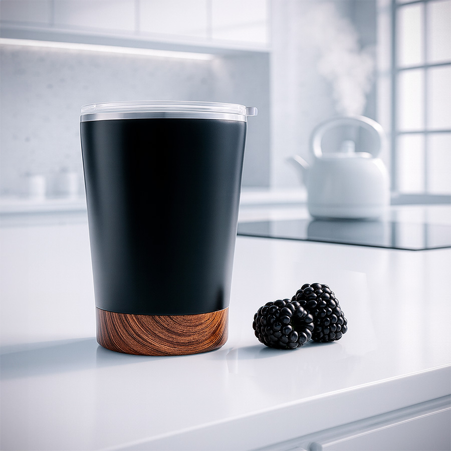 Термокружка CARBON, черный-5