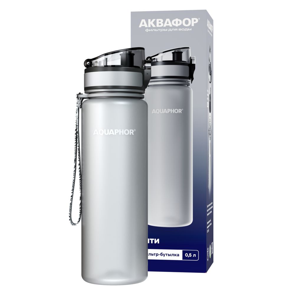 Бутылка с фильтром «Аквафор Сити», серая-2