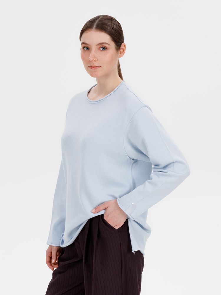 Лонгслив унисекс Siluetti Fuori, светло-голубой-3