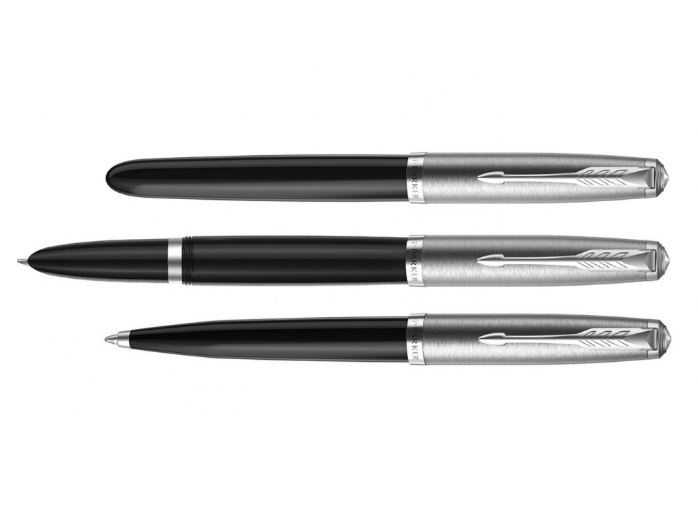 Перьевая ручка Parker 51 CORE BLACK CT, перо: F, цвет чернил: black, в подарочной упаковке.-4