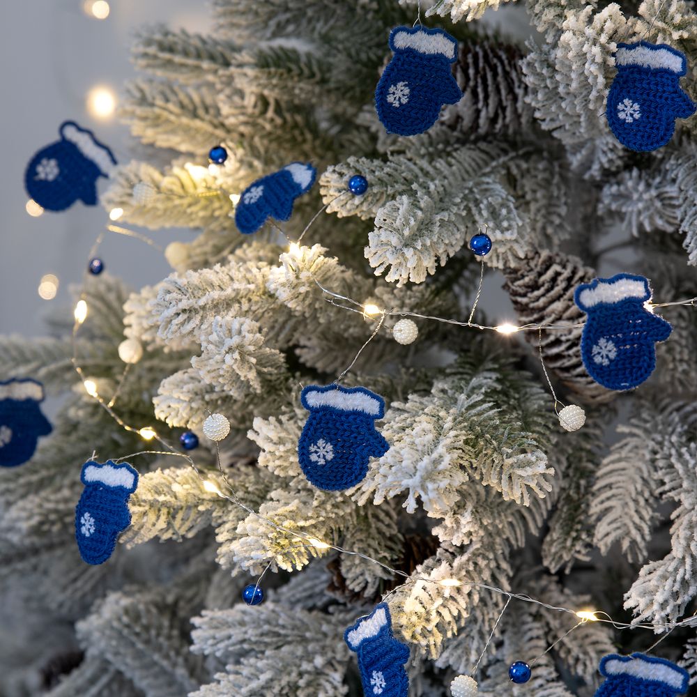 Гирлянда Merry Mittens, синяя-2