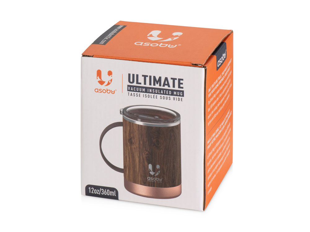 Термокружка ULTIMATE, 360 мл, дерево-7
