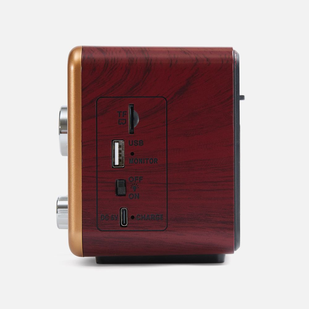 Bluetooth-колонка с радио Listenberg, коричневая-6