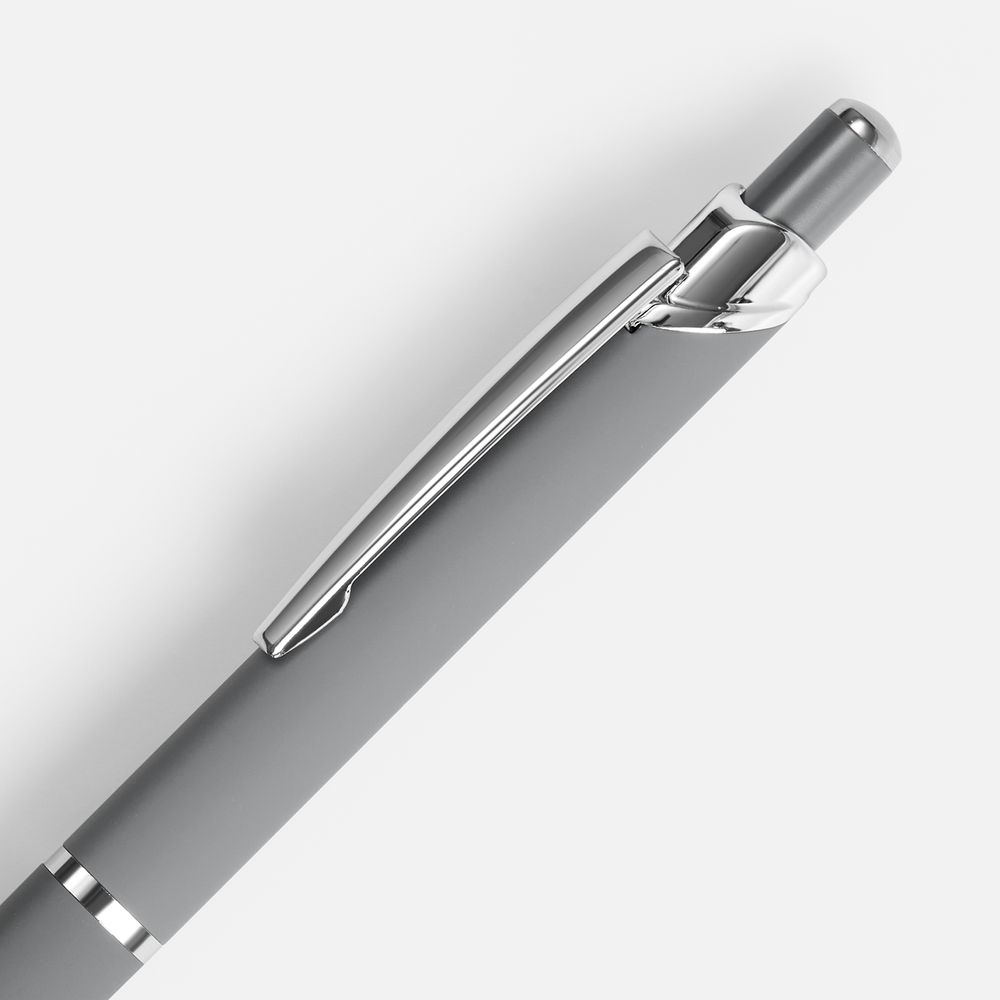 Ручка шариковая Chromos Soft Touch, серая-2