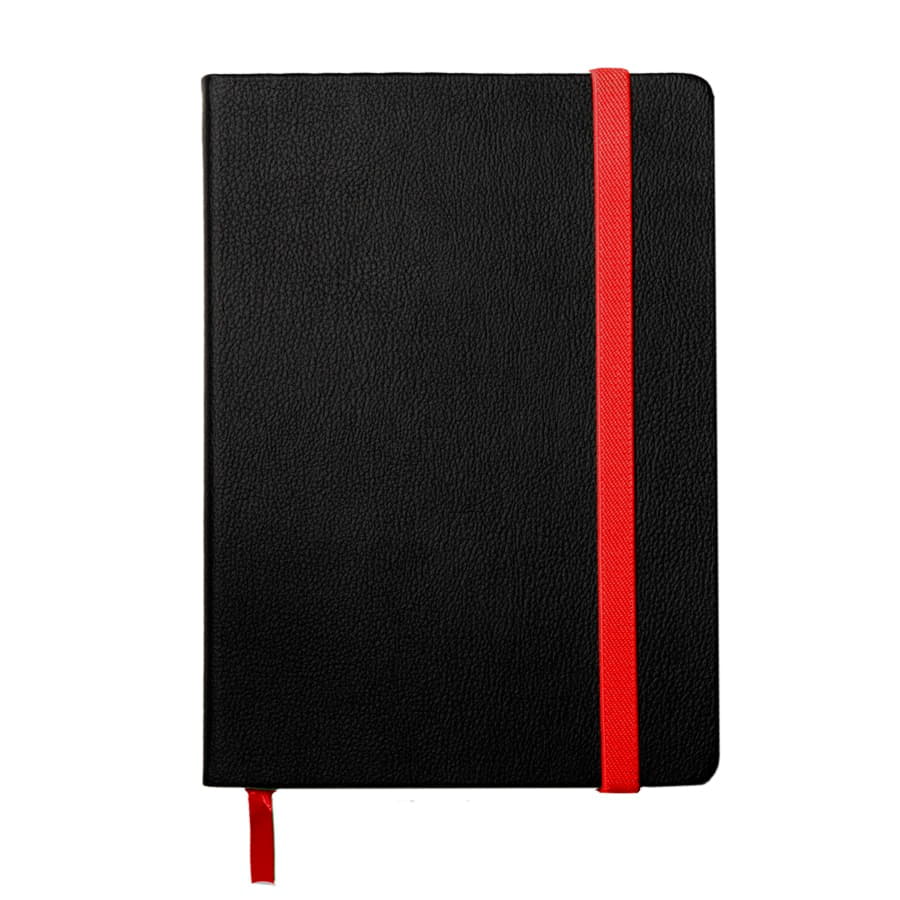 Ежедневник недатированный Ray, формат А5, в клетку, черный, красный-3