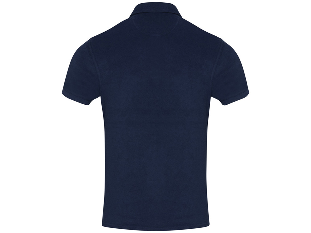 Рубашка поло унисекс Akoya из переработанного махрового материала - Темно - синий-2