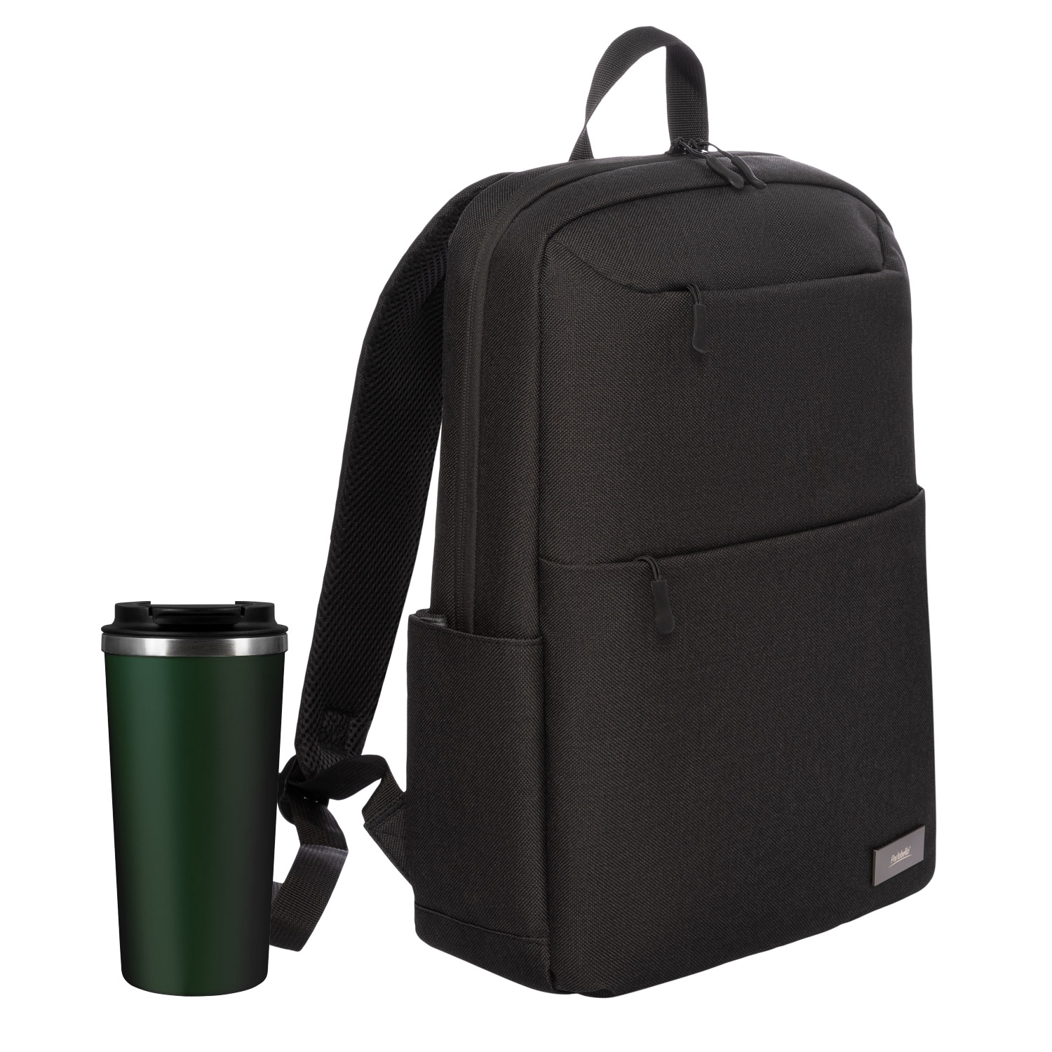Подарочный набор Palermo, Forst, черный/зеленый (рюкзак, термокружка)-0