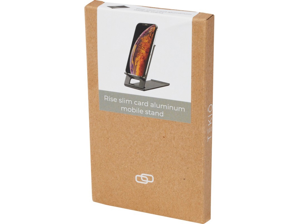 Тонкая алюминиевая подставка для телефона Rise, черный-6