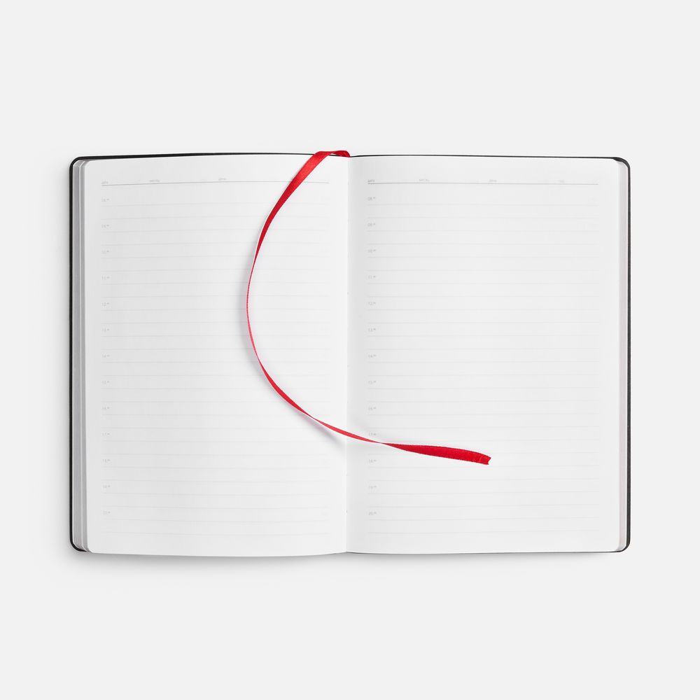 Ежедневник Nebraska Flex, недатированный, красный с серебристым-8