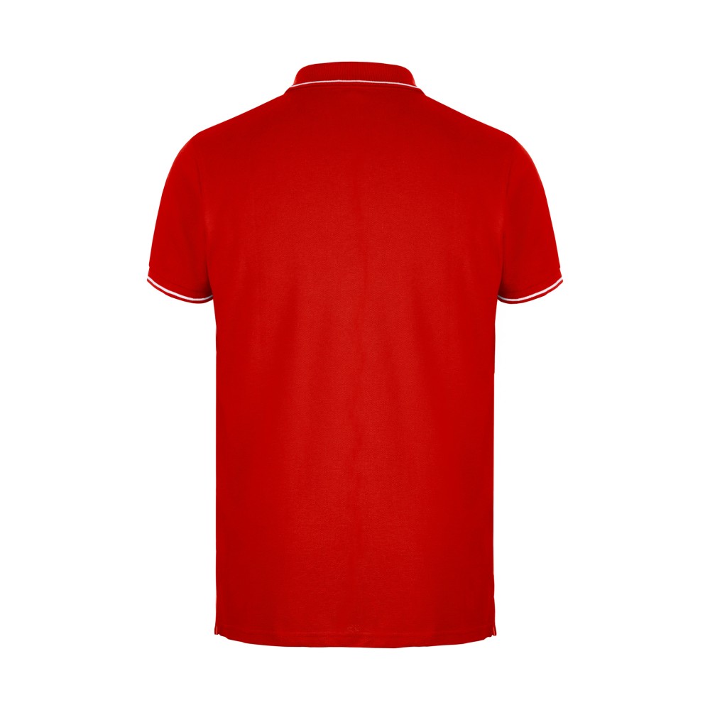 Рубашка-поло мужская SPECTRUM, короткий рукав 195, красный, белый-2