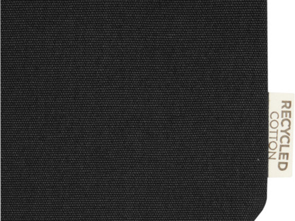 Универсальная эко-сумка Joey из холста, объемом 14 л, сплошной черный-3