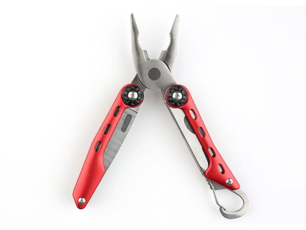 Мультитул Stinger, 108x35 мм, 10 функций, нержавеющая сталь, красный, в комплекте нейлоновый чехол-1