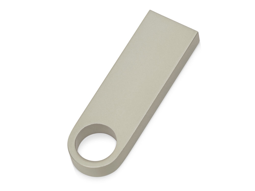 USB 2.0-флешка на 32 Гб с мини чипом и круглым отверстием, серебристый-1