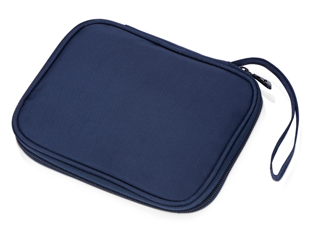 Подарочный набор с флешкой, повербанком и ручкой, темно-синий/серебристый-1