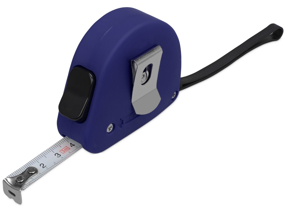 Рулетка 3м Meter, софт-тач, темно-синий-1