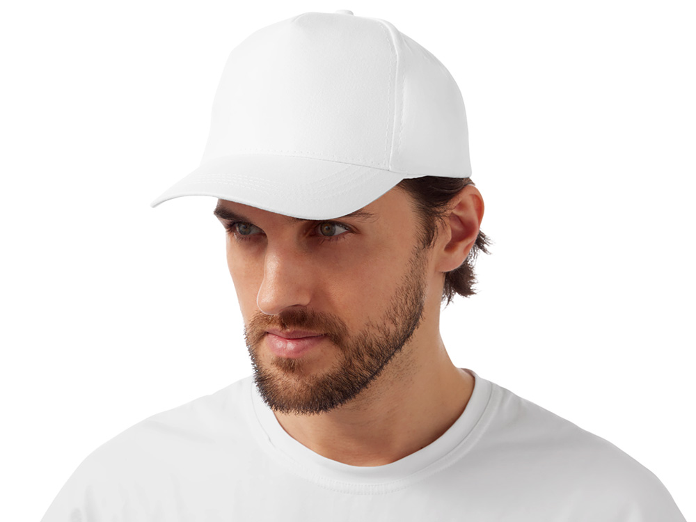 Бейсболка Мемфис 230 5-панельная, белый-1