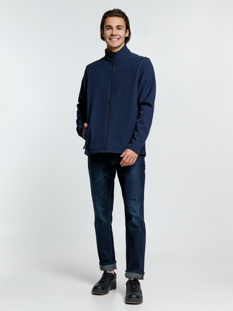 Куртка софтшелл мужская Race Men, темно-синяя-5