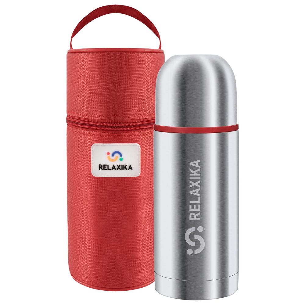 Термос Relaxika Duo 500 в чехле, стальной-1