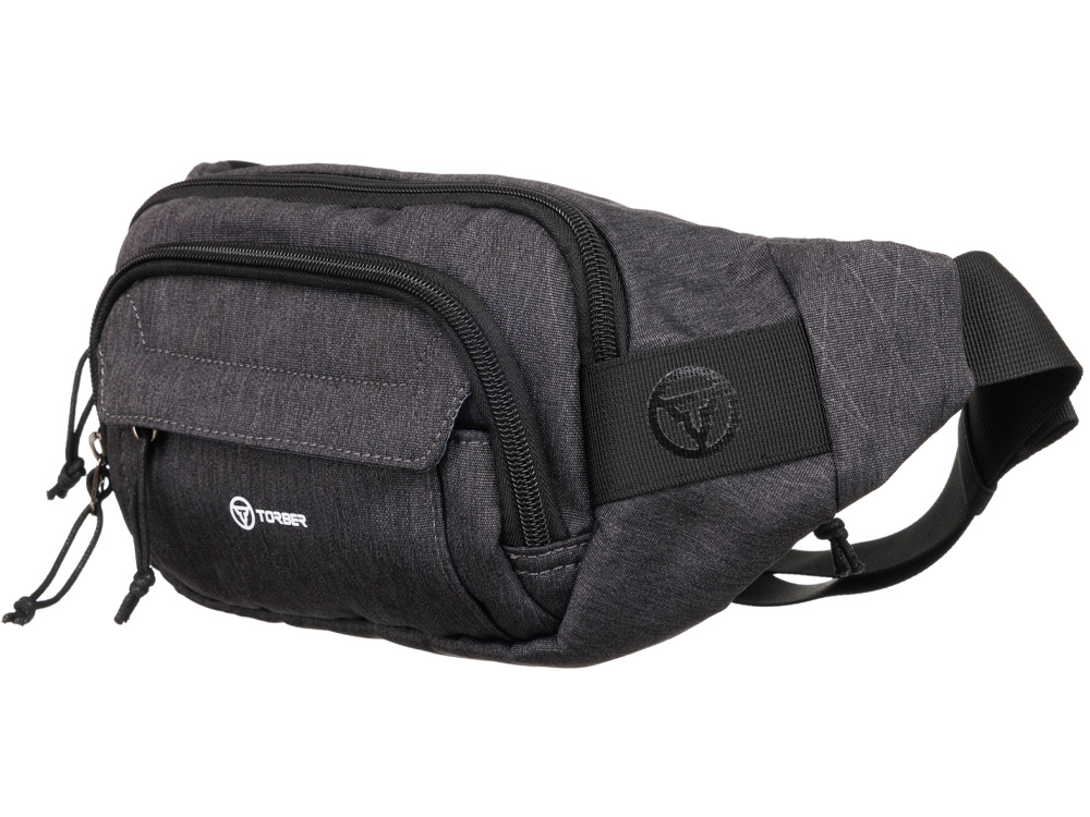 Сумка на пояс TORBER, серый, полиэстер-2