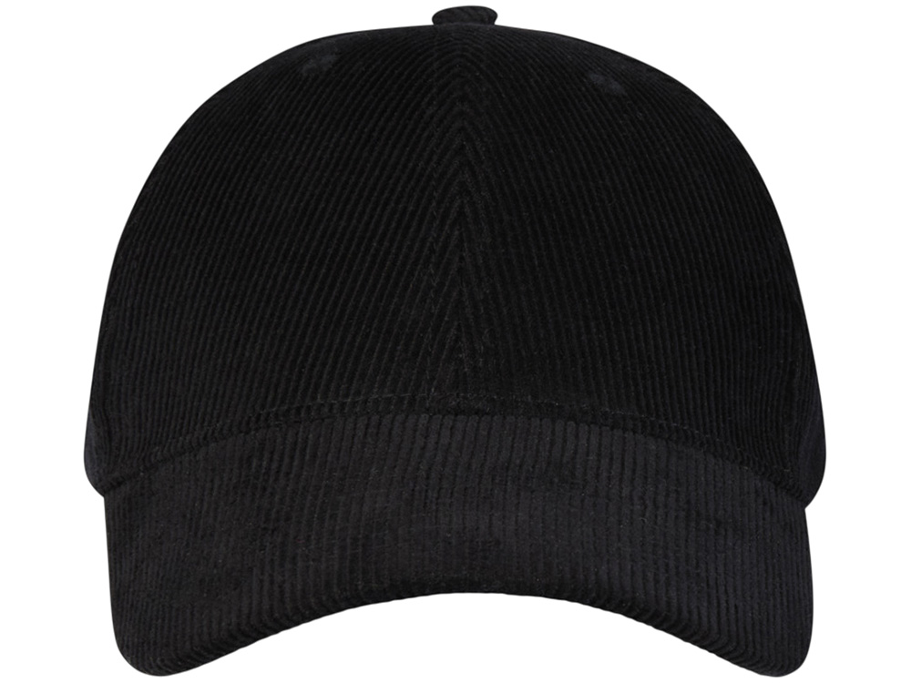 Hutton 6-панельная бейсболка из переработанного хлопка - Сплошной черный-1