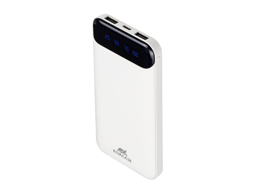 RIVACASE VA2240 (10000mAh) с дисплеем, белый, внешний аккумулятор 12/48-1