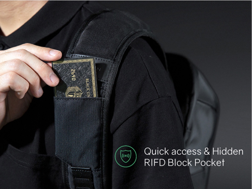 Атикражный рюкзак FlipPack для ноутбука 15.6, черный-9