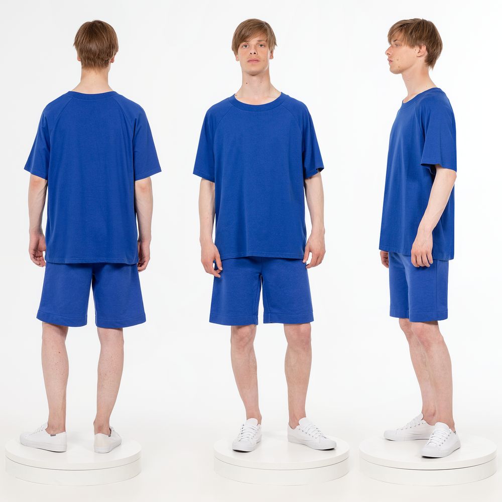Футболка унисекс оверсайз T2, синяя-1
