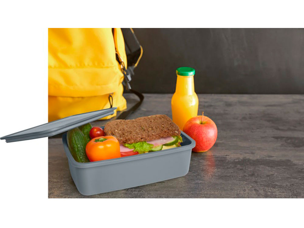Dovi Контейнер для завтрака из переработанного пластика , серый-3