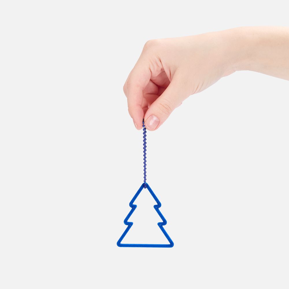 Подвеска «Елочка», 3D-печать, синяя-2