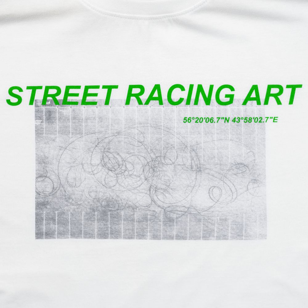 Футболка Street Racing Art, белая-3