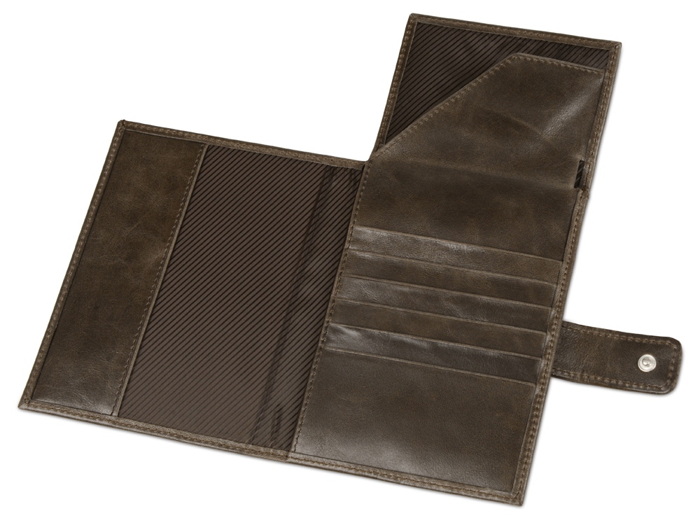 Бумажник путешественника Druid с отделением для паспорта, коричневый-2