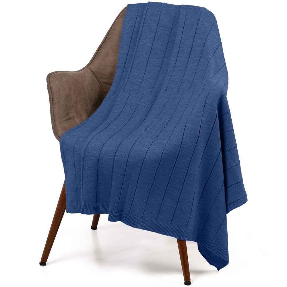 Плед Bambolay, синий (черника)-1