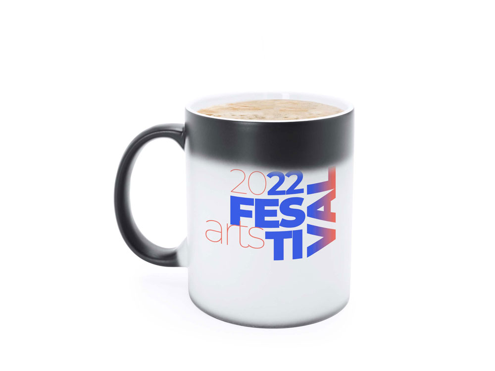 Кружка керамическая OKRA, хамелеон, 350 мл, черный-1